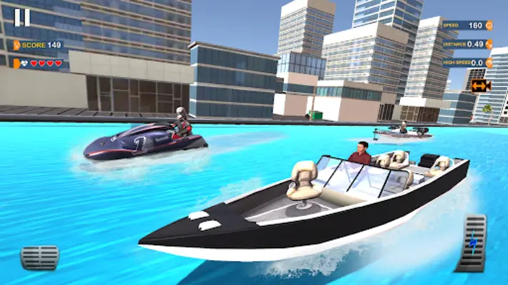 Water Boat Driving Racing Simulator android App screenshot 1